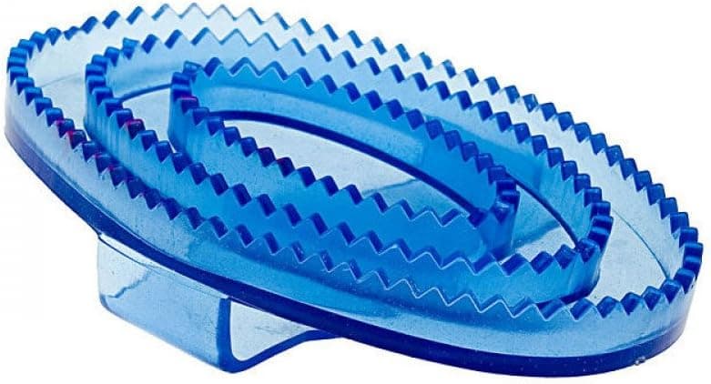 HORZE Flexible Rubber Curry Comb Large Blue One Size