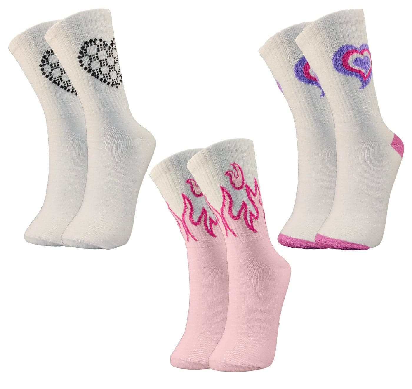 TRAZO Cotton Blend Women's Calf Length Designer Knitted Multicolor, Multi-Purpose Socks | Socks For Women (Pack Of 3)