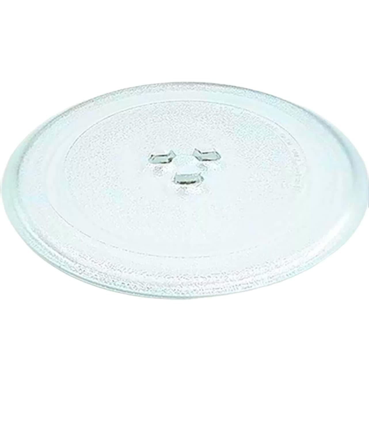 quailitas Microwave Plate 255 mm Microwave Turntable Glass Tray w 3 Fixtures ScratchResistant Plate