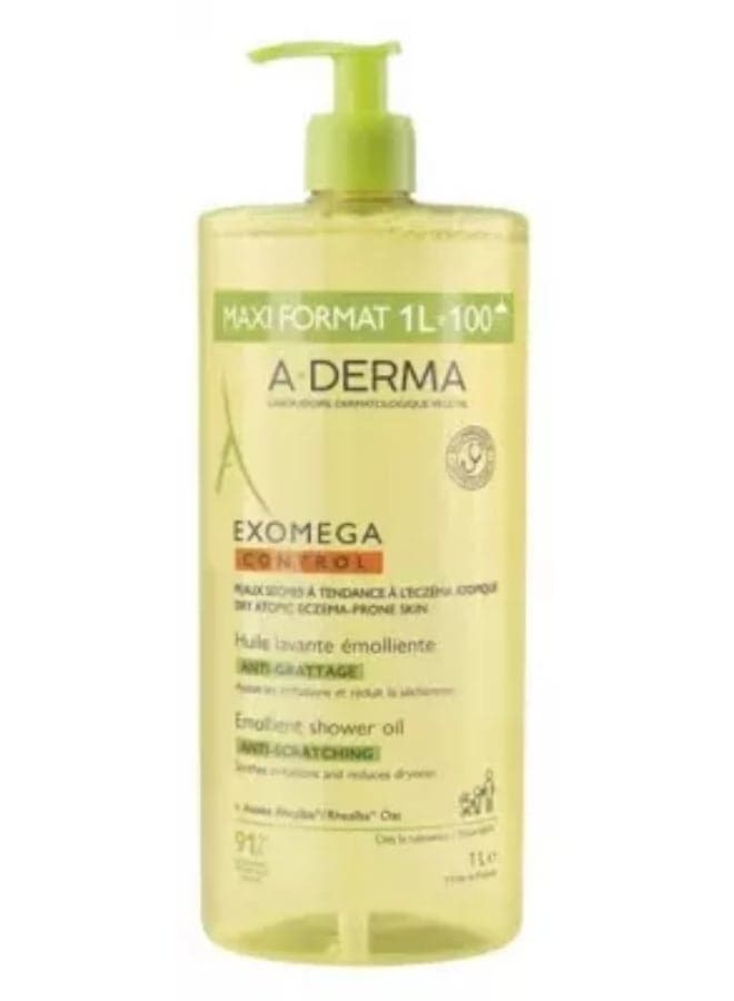 A-DERMA Exomega Control Emollient Anti-Scratching Wash Oil 1L