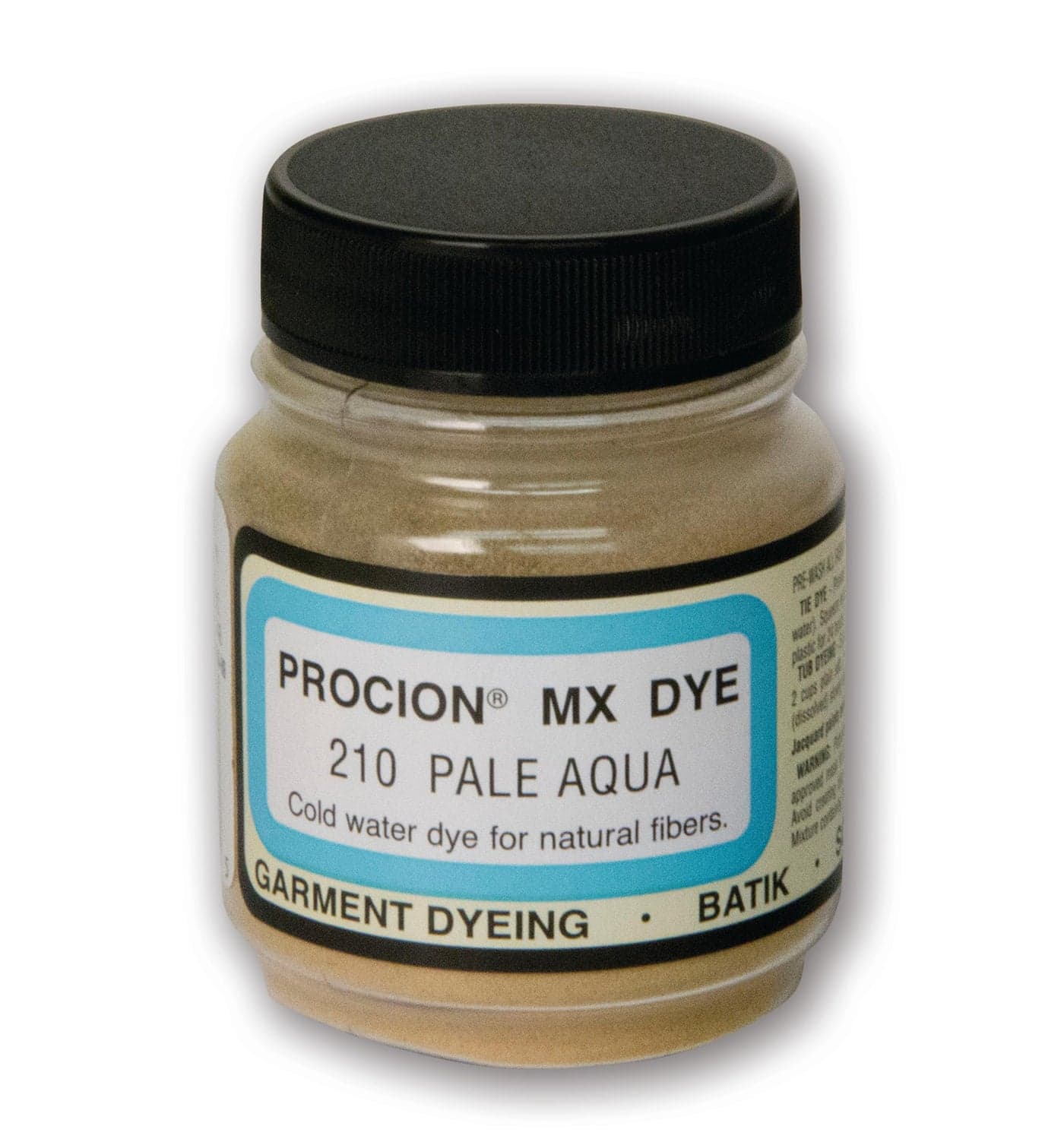 Jacquard Procion MX Tie Dye Powder Pale Aqua, 2/3 Ounce Jar for Fabric and Clothing | Permanent and Washfast