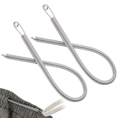 2 PCS Spring Drawstring Needle ThreaderDIY Rope Threader ClipDrawstrings Replacement with Easy ThreadersDrawstring Threader Tool Setfor Drawstring Replacement for HoodiesPants