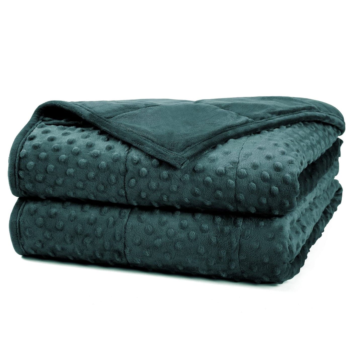 Alomidds Weighted Blanket 48x7220lbs Twin Size Green Weighted Blankets for Adults Cooling Breathable Soft and Comfort Minky Heavy Blanket Microfiber Material with Glass Beads