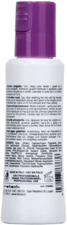 Fanola No Yellow Mask AntiYellow Mask for Healthy and Vital Blonde Hair Neutralizes Yellow Tones for PreLightened Highlighted and Grey Hair 100