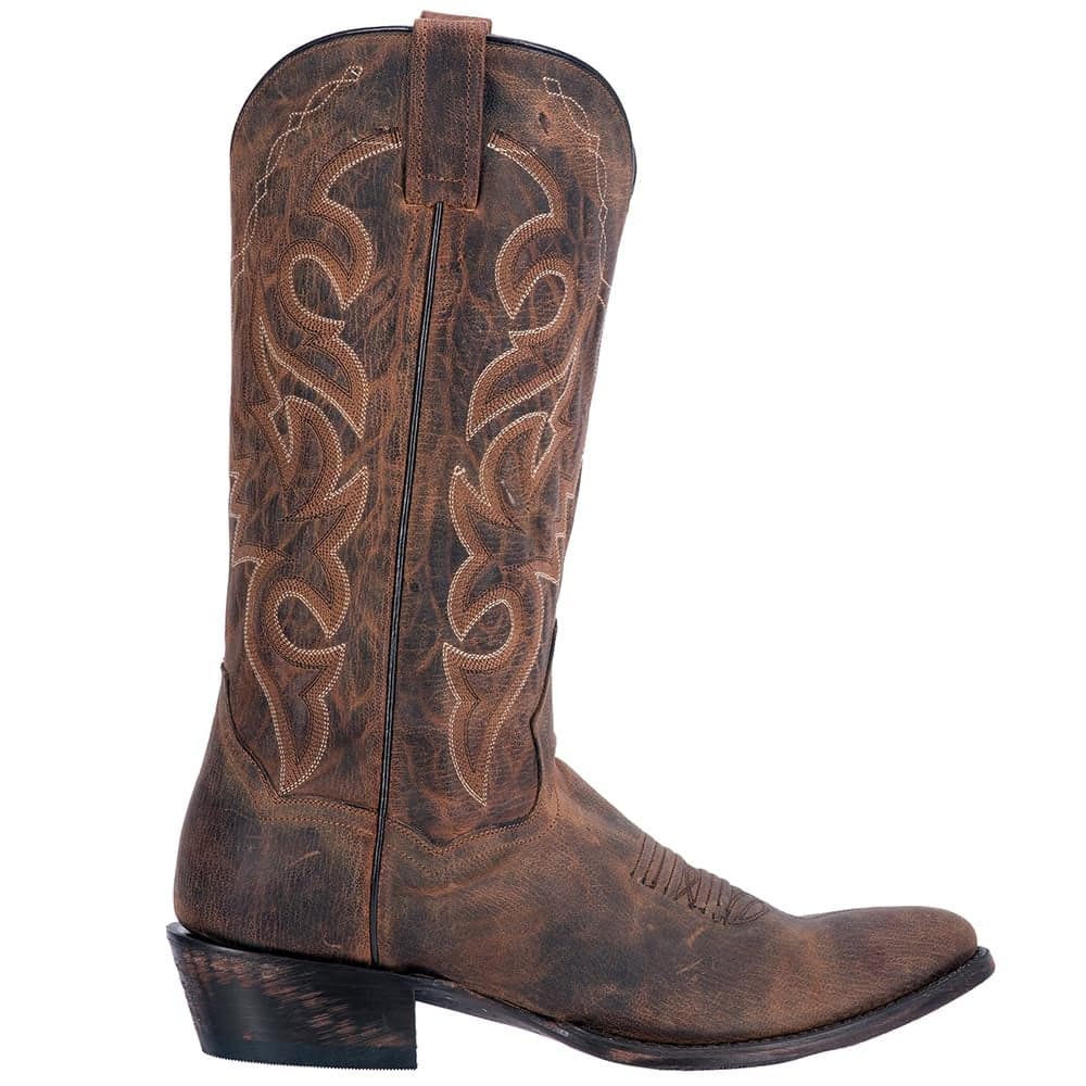 Dan Post Mens Renegade Embroidered Round Toe Casual Boots Mid Calf Brown Size 115 EW