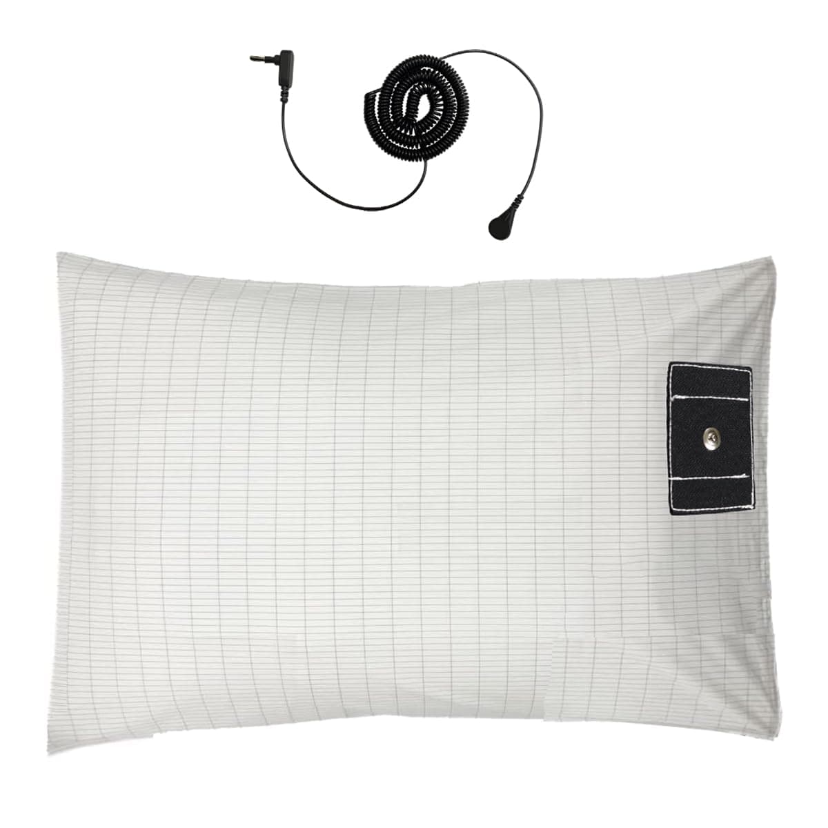 EOHELGRO Grounding Pillowcase Queen Size, with Sliver Fiber for Better Sleep, Pain Relief, Inflammation (White, 20"x 30")