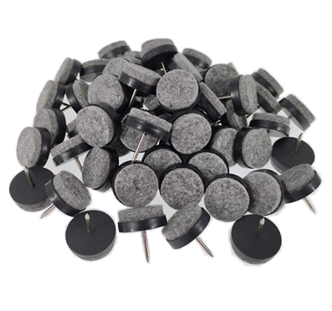 ALIMITOPIA 40pcs Furniture Felt Pad Heavy Duty Nailon Chiar Slider Glide Pad Floor Protector for Wooden Furniture Chair Tables Leg Feet22mm or 087Black