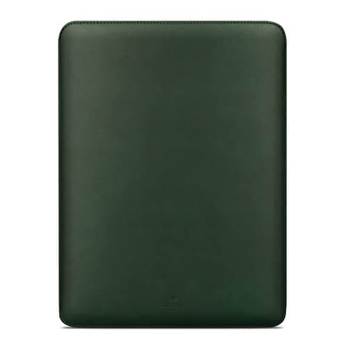 Comfyable Slim Laptop Sleeve 16 Inch Compatible for MacBook Pro M5 M4 M3 M2 ProMax 2026 Faux Leather Protective 16in Mac Cover Case Green