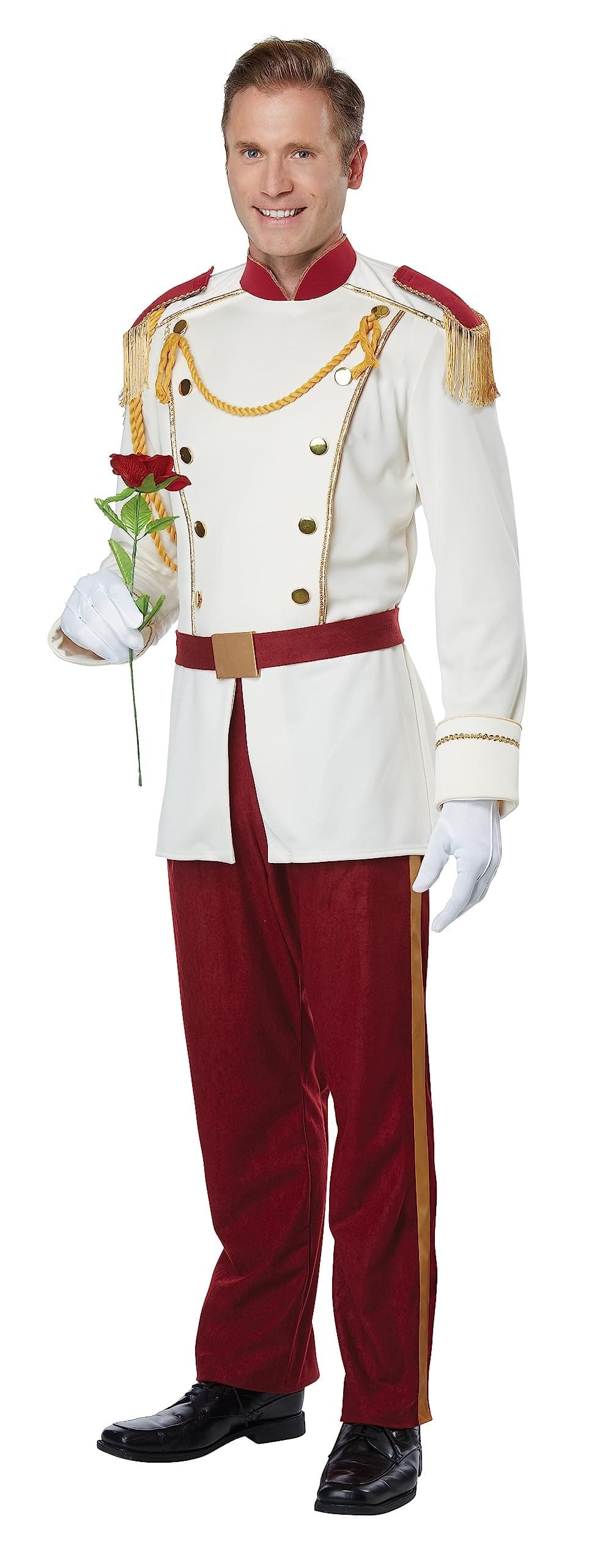 California Costumes Mens Royal Storybook Prince Costume creamchocolate red Small