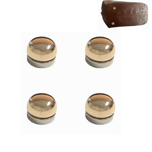SPANSEE 4PCS Magnetic Feet for Handbags Bottom Feet for Purses Magnetic Feet for Purse Bottom Purse Feet for Handbags Handbag Heels Gold
