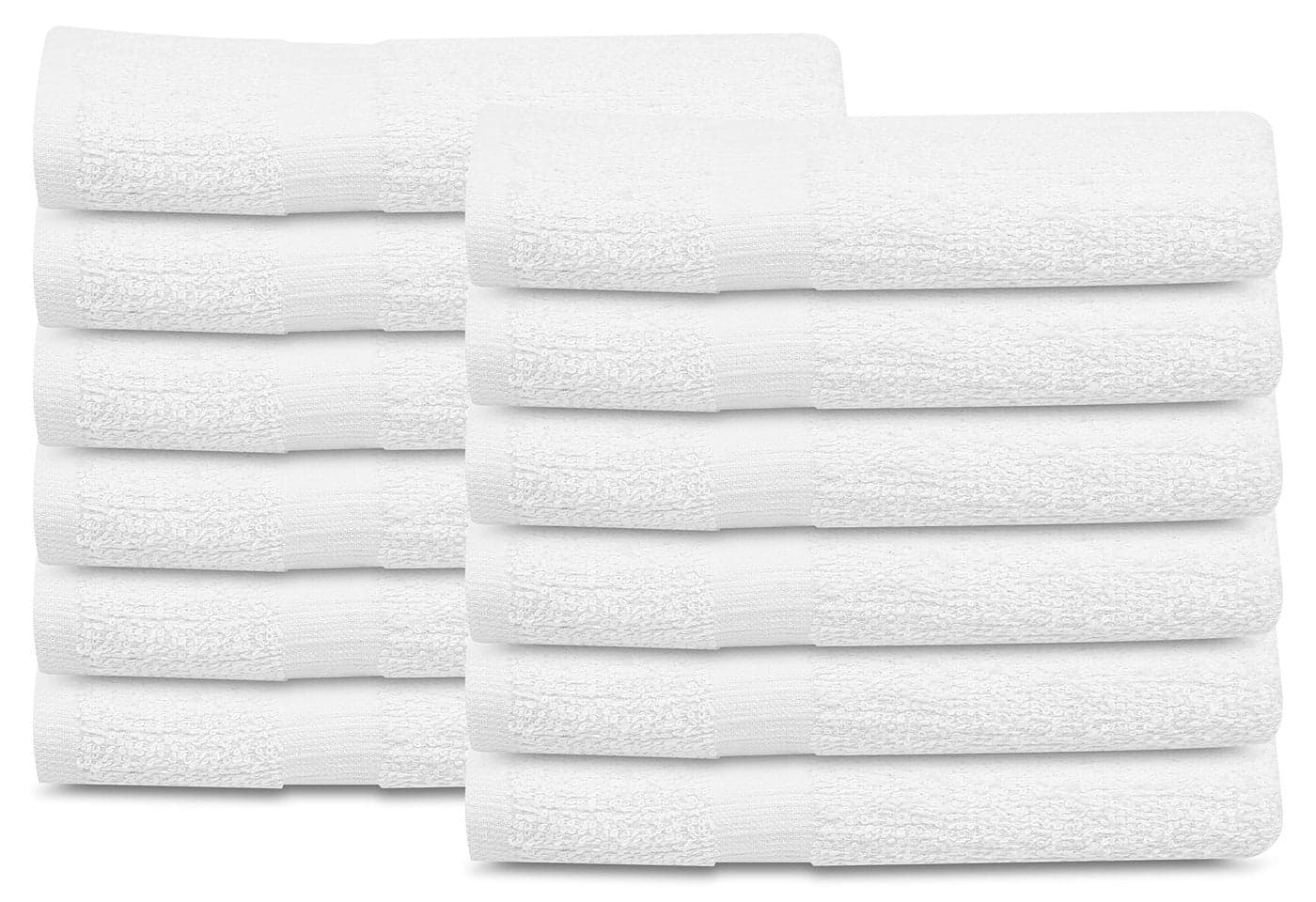 GOLD TEXTILES 24 PCS New White 20X40 Cotton Blend Economy Bath Towels Soft Quick Dry Salon Hair TowelGym Towel 2 Dozen