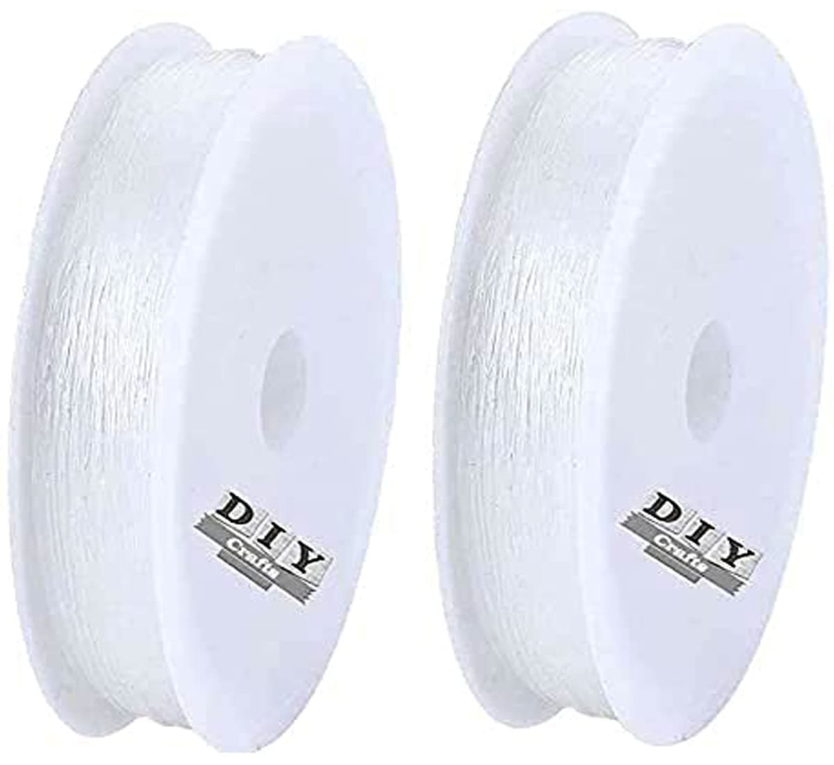 DIY Crafts Pack of 7 Rolls, Clear Stretch, Stretchy Clear Elastic Stretch Crystal Thread String Cord for DIY Necklace Jewelry Making and Craft Bracelet Bead (Pack of 7 Rolls, Clear Stretch)