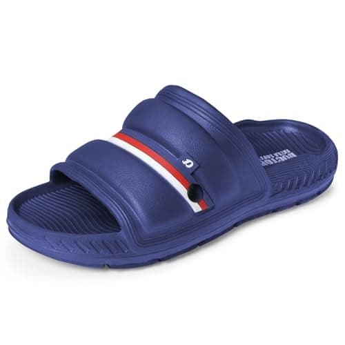 DOCTOR EXTRA SOFT Men's Classic Ultra Soft Sliders/Slippers with Cushion FootBed for Adult | Comfortable & Light Weight | Stylish & Anti-Skid | Waterproof & Everyday Flip Flops for Gents/Boys D-527