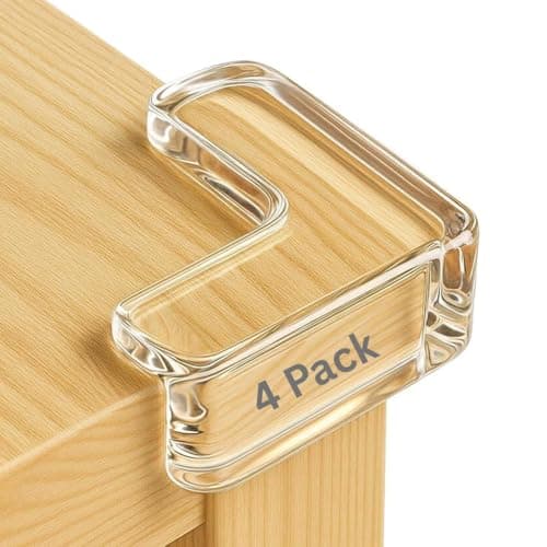 TEKCOOL Silicon Corner Protector for Sharp Edges, Table Corners Edge Protector, Baby Proofing Edge & Corner Guards(4 Pcs)