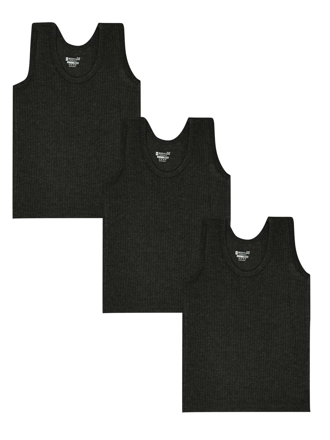 BODYCARE Insider Unisex Charcoal Melange Thermal Top Pack of 3