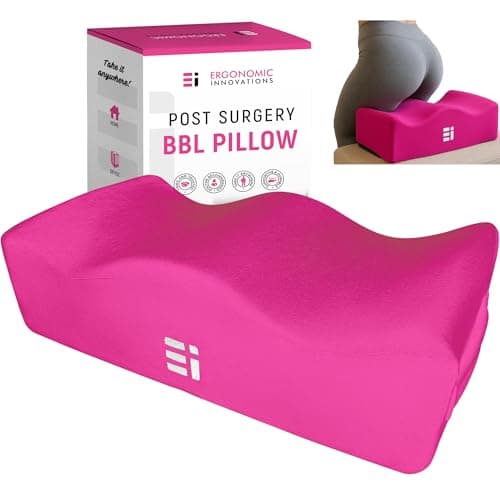 BBL Pillow After Surgery for Sitting Brazilian Butt Lift Recovery Must Haves Butt Pillow for Sitting After Surgery Pain Pressure Relief for Home Office Driving BBL Supplies Accessories Pink