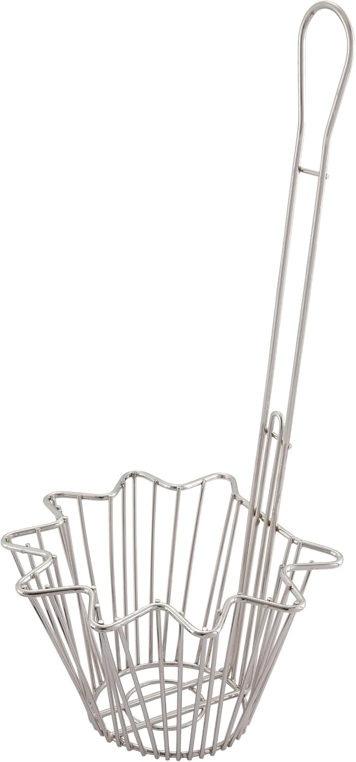 Winco TB20 Taco Salad Bowl Fry Basket Round 18 Hdl TB20Round Chrome Medium