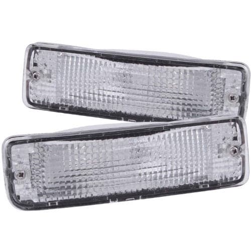 ANZO Euro Parking Lights Chrome Clear Lens Compatible with 1989-1995 Toyota Pickup 511019