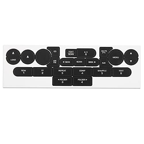 X AUTOHAUX Car Front Radio Stereo Button Repair Decals Stickers Replacement for Ford for Mustang 2005-2009