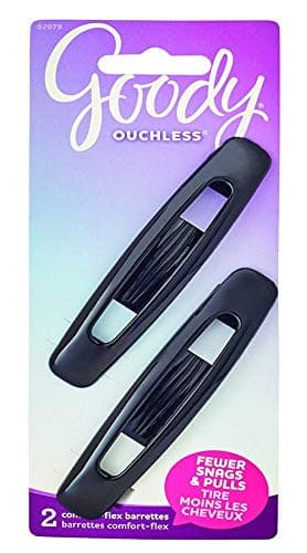 Goody Womens Large Hair Barrettes 2Count Slideproof and LockIn Place Suitable for All Hair Types PainFree Hair Accessories for Women and Girls All Day Comfort