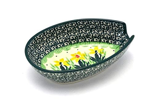 Polish Pottery Spoon Rest Daffodil