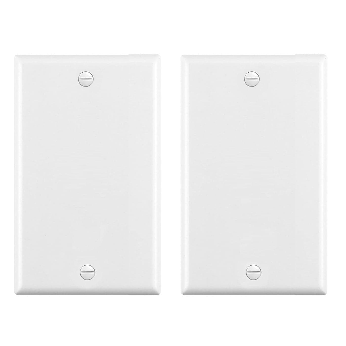 No Device Blank WallplateStandard Size 1Gang 450 x 276Smooth FaceUnbreakable Polycarbonate ThermoplasticUL Listed2Pack