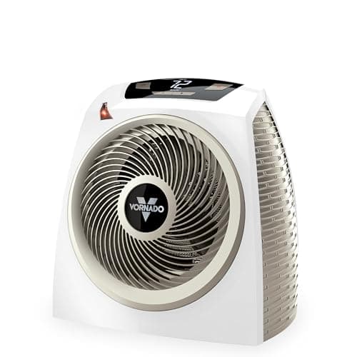 Vornado AVH10 (2025) Space Heater for Home, Fan Only Option, Digital Display with Adjustable Thermostat, Advanced Safety Features, Auto Climate Control, Whole Room Electric Heater for Indoors, White