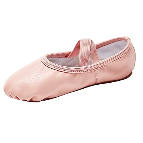 Stelle Ballet Shoes for Girls Toddler Dance Slippers Soft Leather Ballerina Boys Shoes for Toddler/Little Kid/Big Kid/Women(Ballet Pink, 11ML)