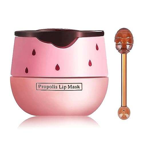 Strawberry Lip Balm Honey Pot Strawberry Lip Mask Propolis Moisturizing Hydrating Prevention Dry and Cracked Lip Scrubs Exfoliator1Strawberry