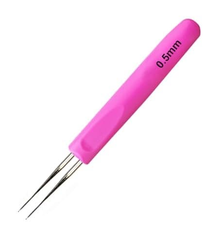 Weabetfu Dreadlocks Crochet Hooks with Ergonomic HandleDreadlock Needle Tool for CraftDreadlock Crochet Hook for Hair 05mm 2 Hook