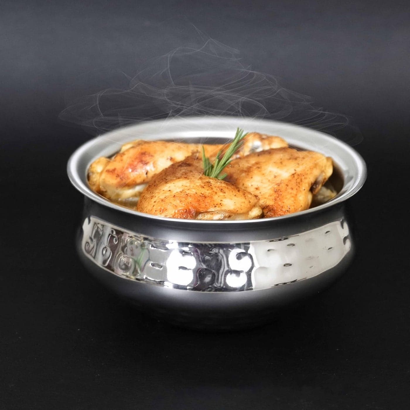 Spillbox Stainless Steel Kitchen Utensils Cooking Serving Tope SetHandi SetUrli ServewareTopePatilaTope SetCookware Bowl Hammered Briyani Handi Large