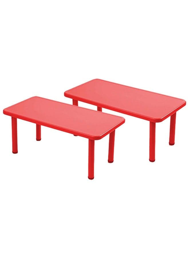 2-Piece High Quality Plastic Rectangle Table Durable Preschool Child Furniture