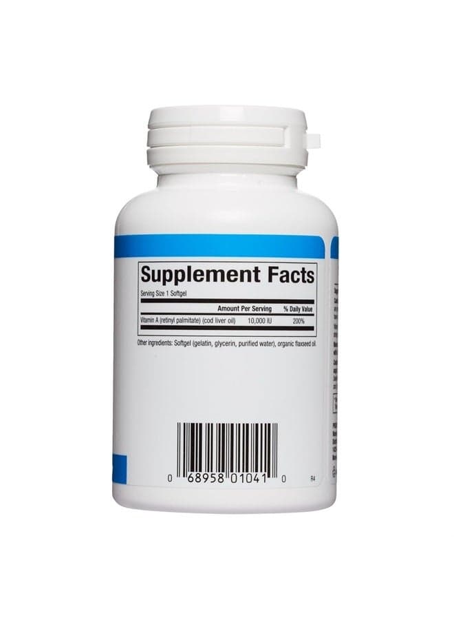 , Vitamin A 10,000 IU, Supports Healthy Bones, Teeth, Vision and Skin, 180 softgels (180 servings)