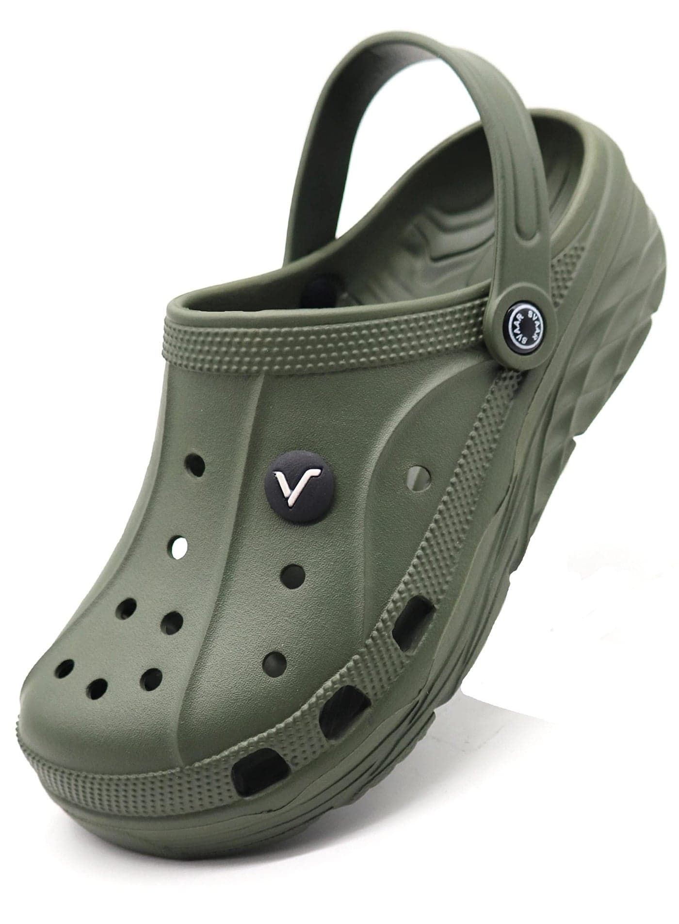 SVAAR Men's Olive Green Clogs - 8 UK
