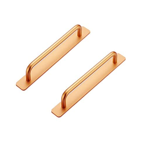 Skyscraper Self-Stick Instant Kitchen Cabinet Bathroom Drawer Closet Door Handle Pulls 2pcs/Set (170mm, Golden)