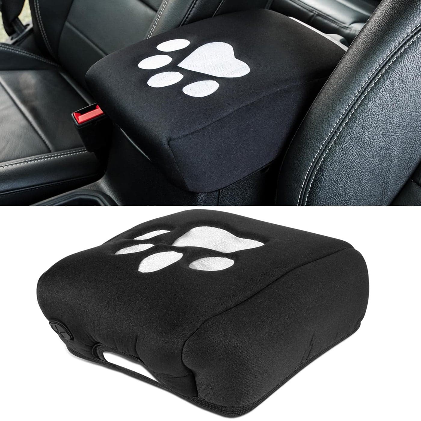 Center Console Cover Dog Paw Style for Jeep Wrangler JL JLU Sports Sahara Freedom Rubicon Unlimited Gladiator JT 20182023 Center Console Armrest Pad Cover Protector Cushion with Keyhole