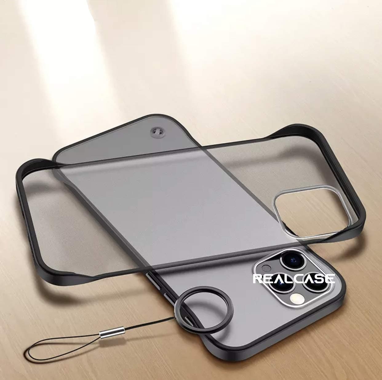 REALCASE Back Cover Case for iPhone 13 Pro | Slim Matte Hard Frameless TPU Bumper Back Cover Case iPhone 13 Pro (F-Blue)