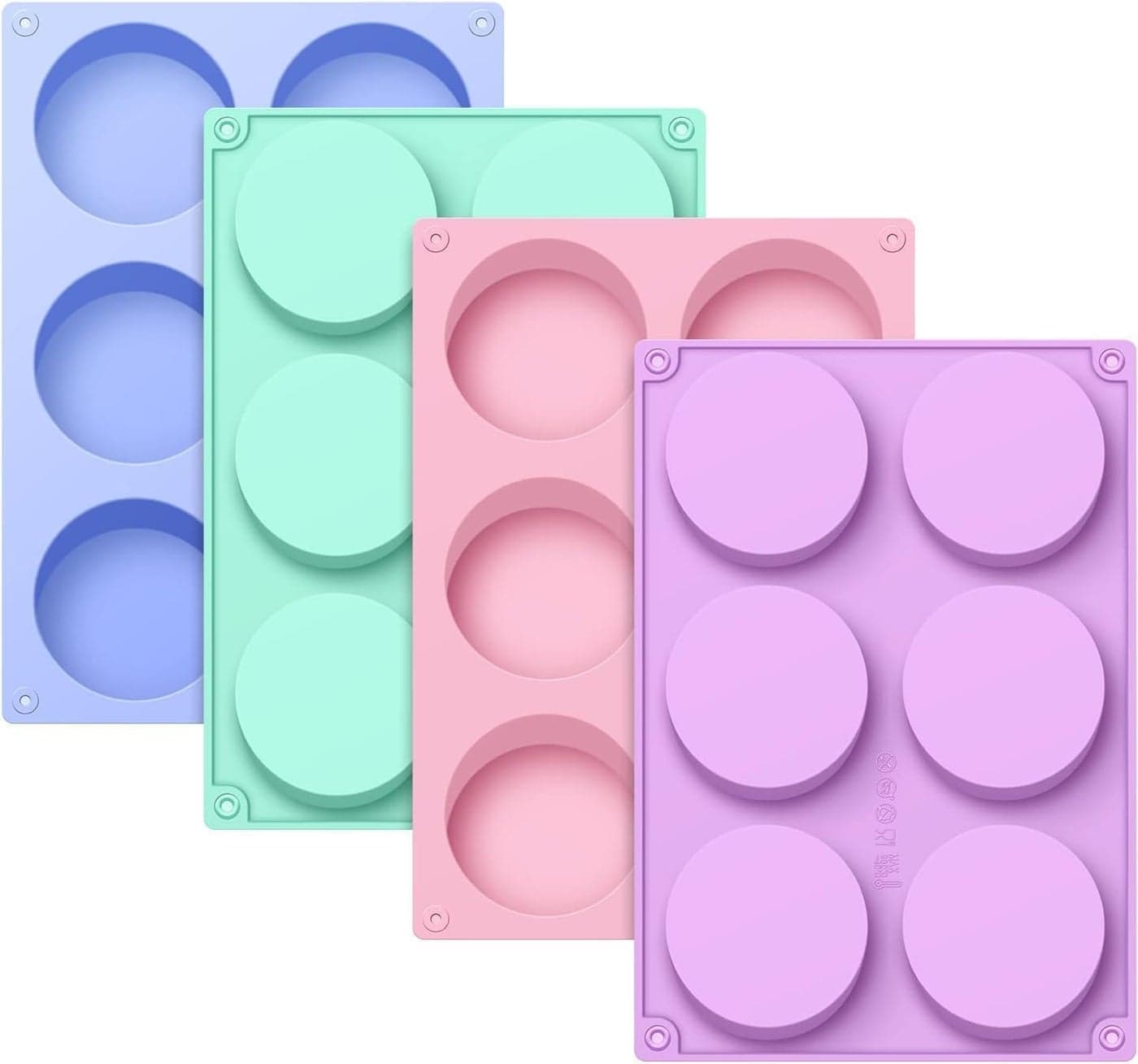 4 PCS Candy Mold, Silicone Oreo Cookie Mold, Chocolate Molds for Candy, Cookies, Oreos, Mini Soap, Cupcake, Pudding, Jello, Muffin, BPA Free and Non-Stick Cylinder Baking Molds