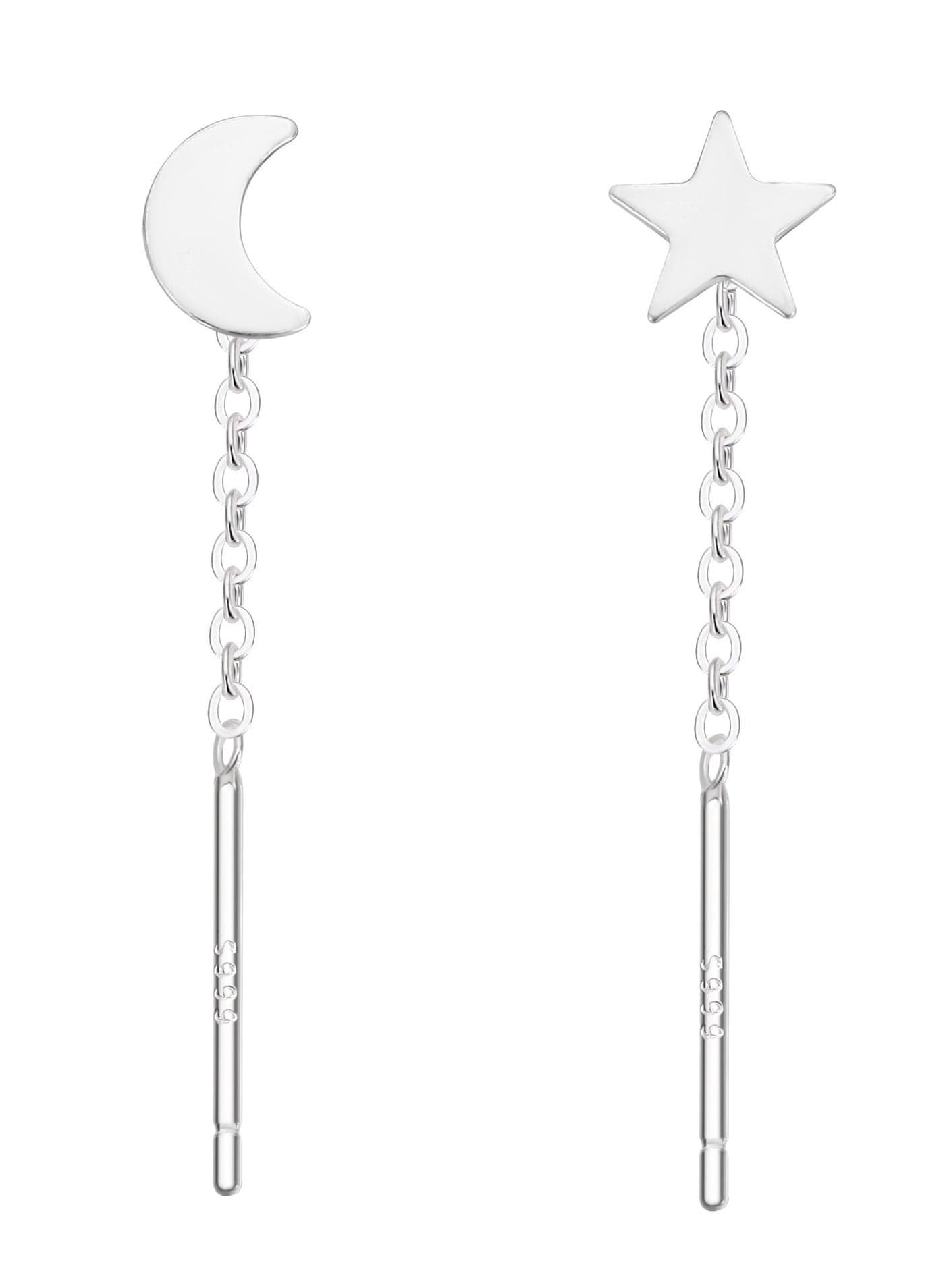 S999 Pure Silver Short Tassel Earrings for Women Niche Design High End Caring Foot Silver Ear Jewelry