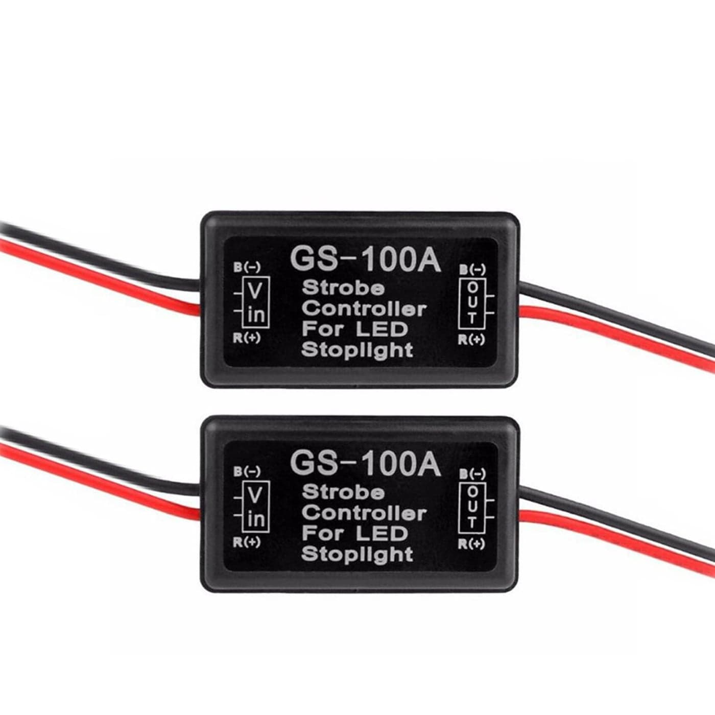 iBrightstar 930V Flashing Strobe Blinking Controller Flasher Module for LED Brake Tail Stop Light High Mount3rd Brake Lights 2Pack