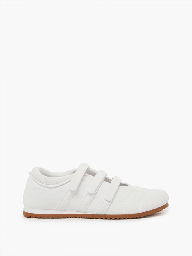 Styli White Velcro Strap Sneakers