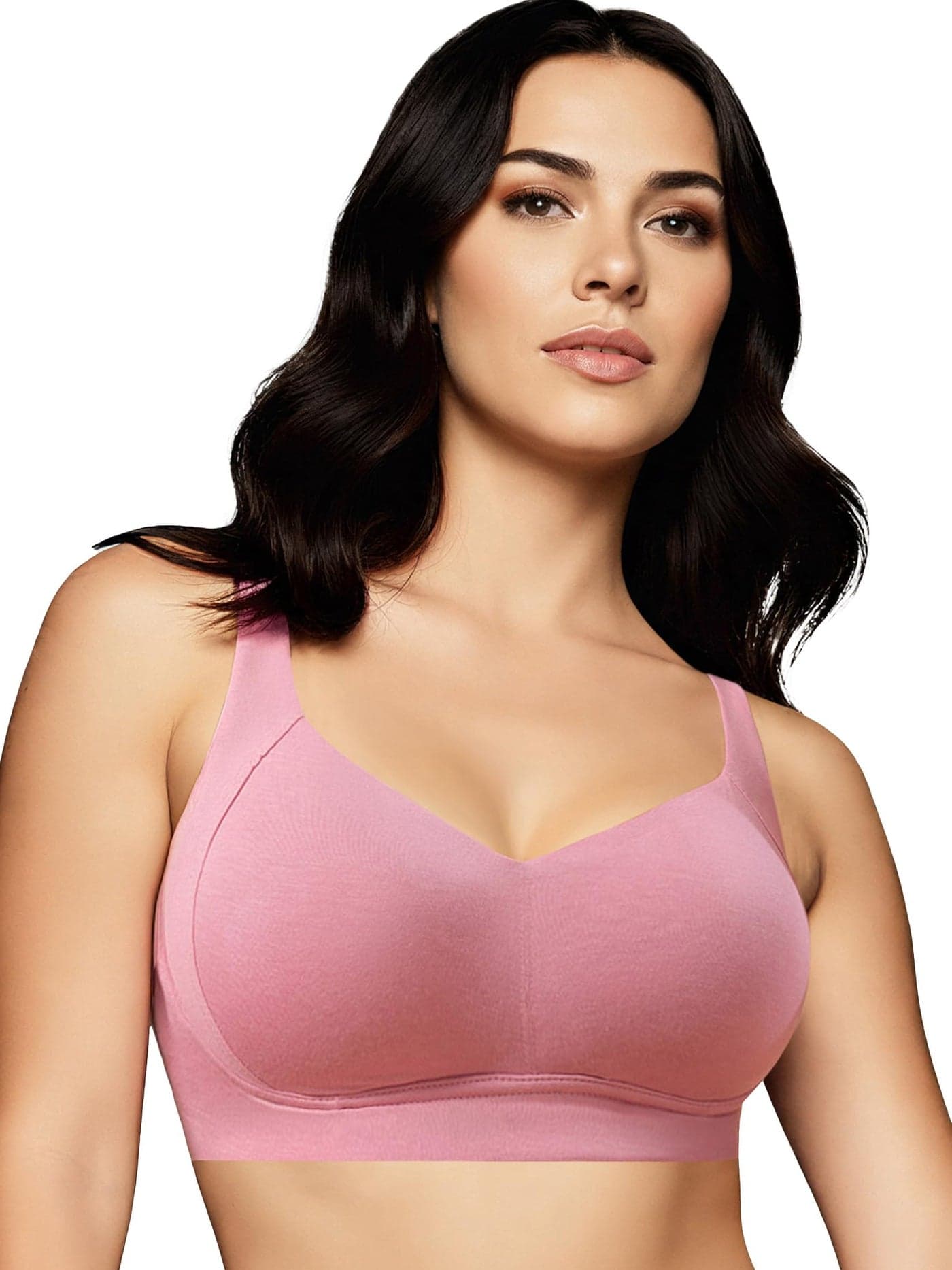 Enamor A077 Bamboo Fabric Full Support T-Shirt Bra for Women- High Coverage, Padded and Wirefree Rose Blush