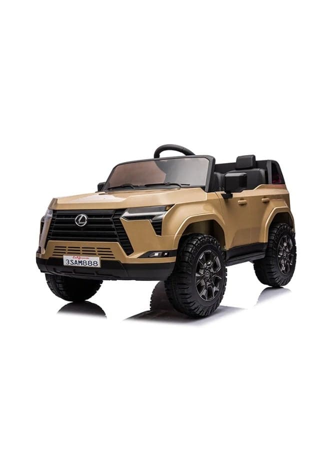 Lexus GX550 12V Kids Electric Ride-On Car with Remote Control, EVA Wheels & Suspension – Beige