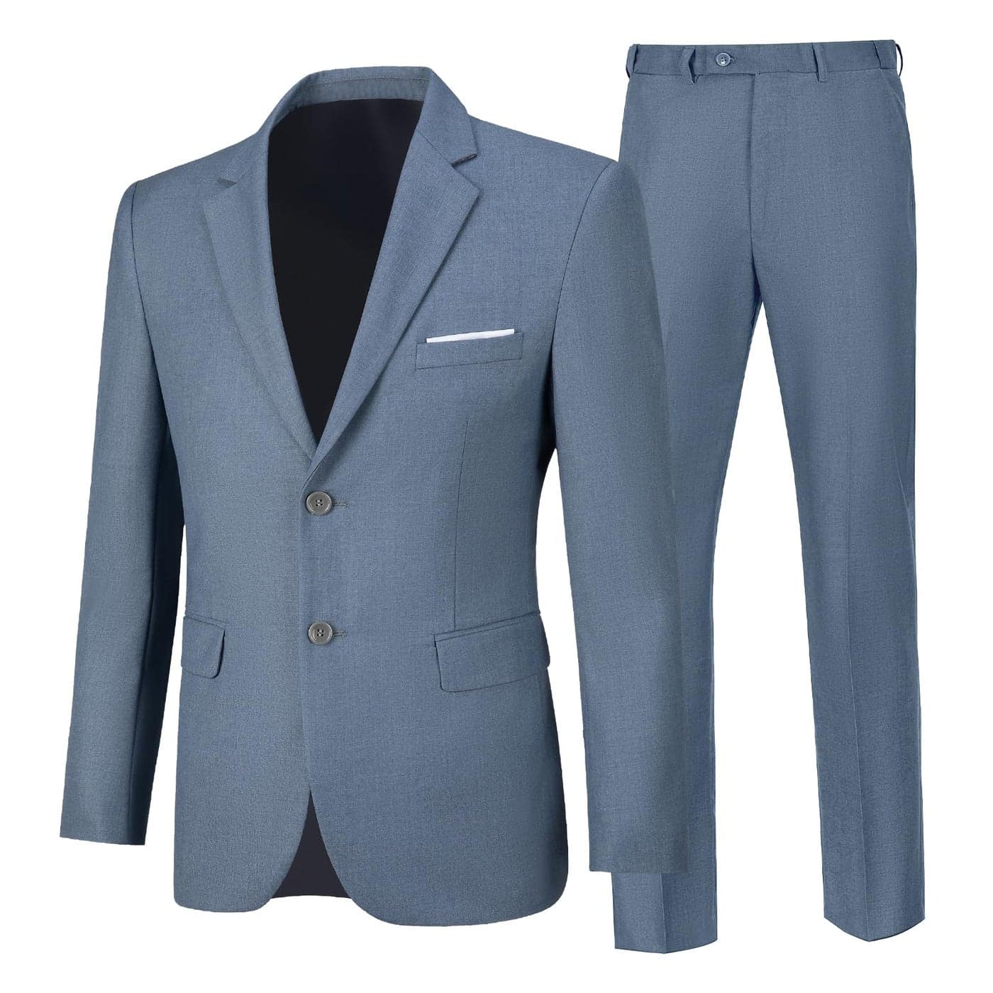 Mens Suits 2 Piece Slim Fit Blue Party Prom Dress Suit Jacket for Men Tuxedo Set Homecoming Wedding OutfitsL