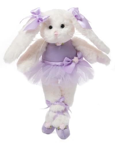 Bearington Collection Ballerina Stuffed Animal - Ballet Doll - Dance Recital Gifts for Girls - Bunny Twirlina - 12"