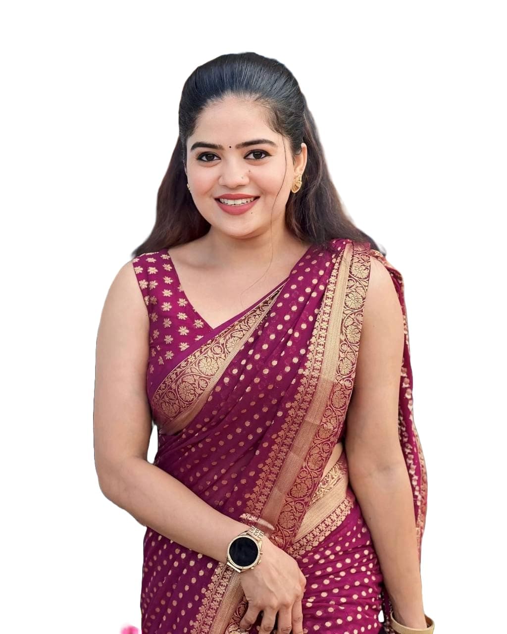 Avantika Fashion Women's Kanjivaram Soft Silk Banarasi Sarees With Blouse Piece For Women (WINE)
