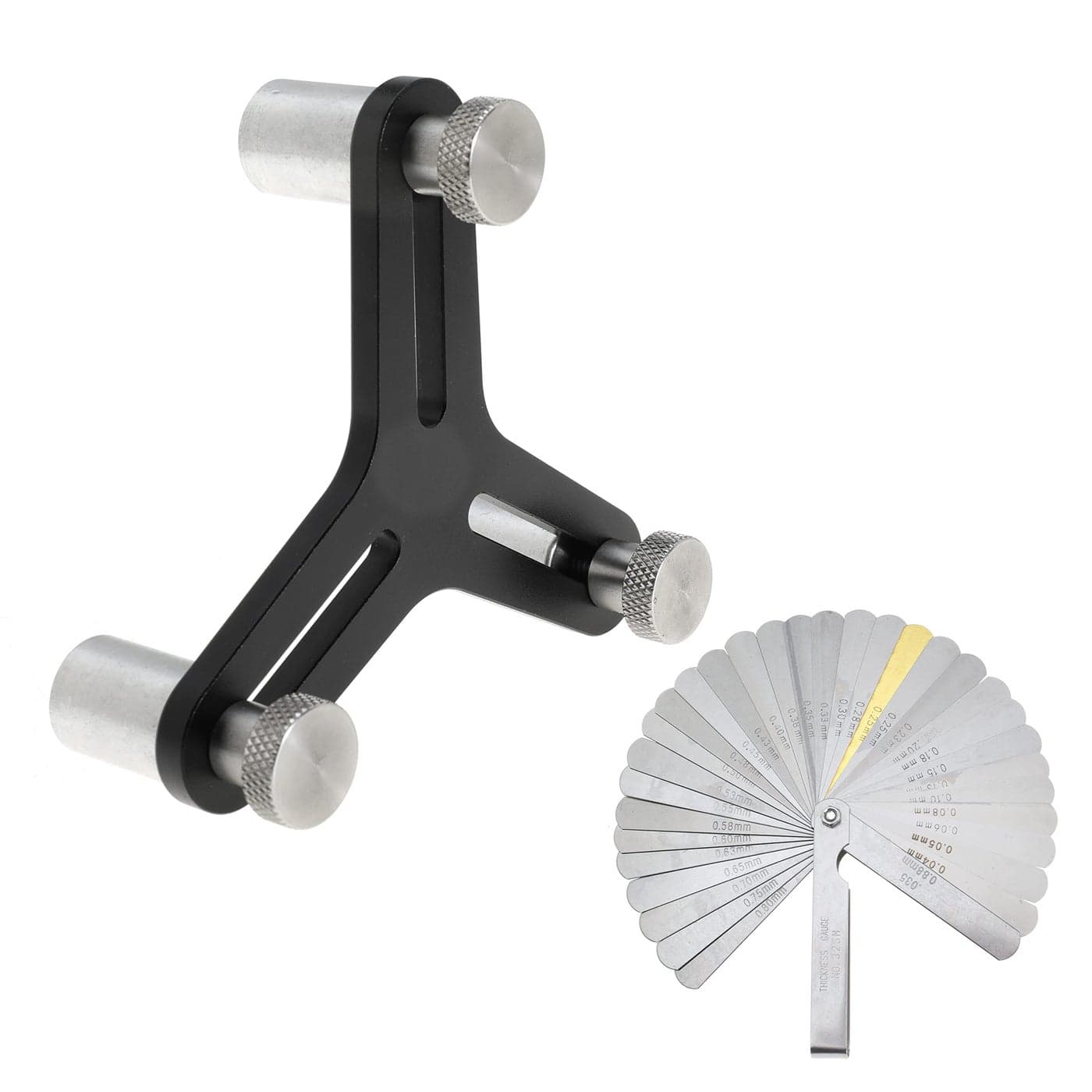 TUELETFU Piston Ring Squaring Tool for 2000 to 5000 End Gap with 32 Blades Feeler Gauge Gap Measuring Tool