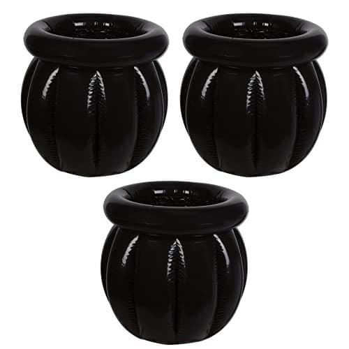 Beistle Inflatable Cauldron Coolers, 3 Pack, 18 x 22, Holds 48 12 oz Cans, Plastic, Multicolored