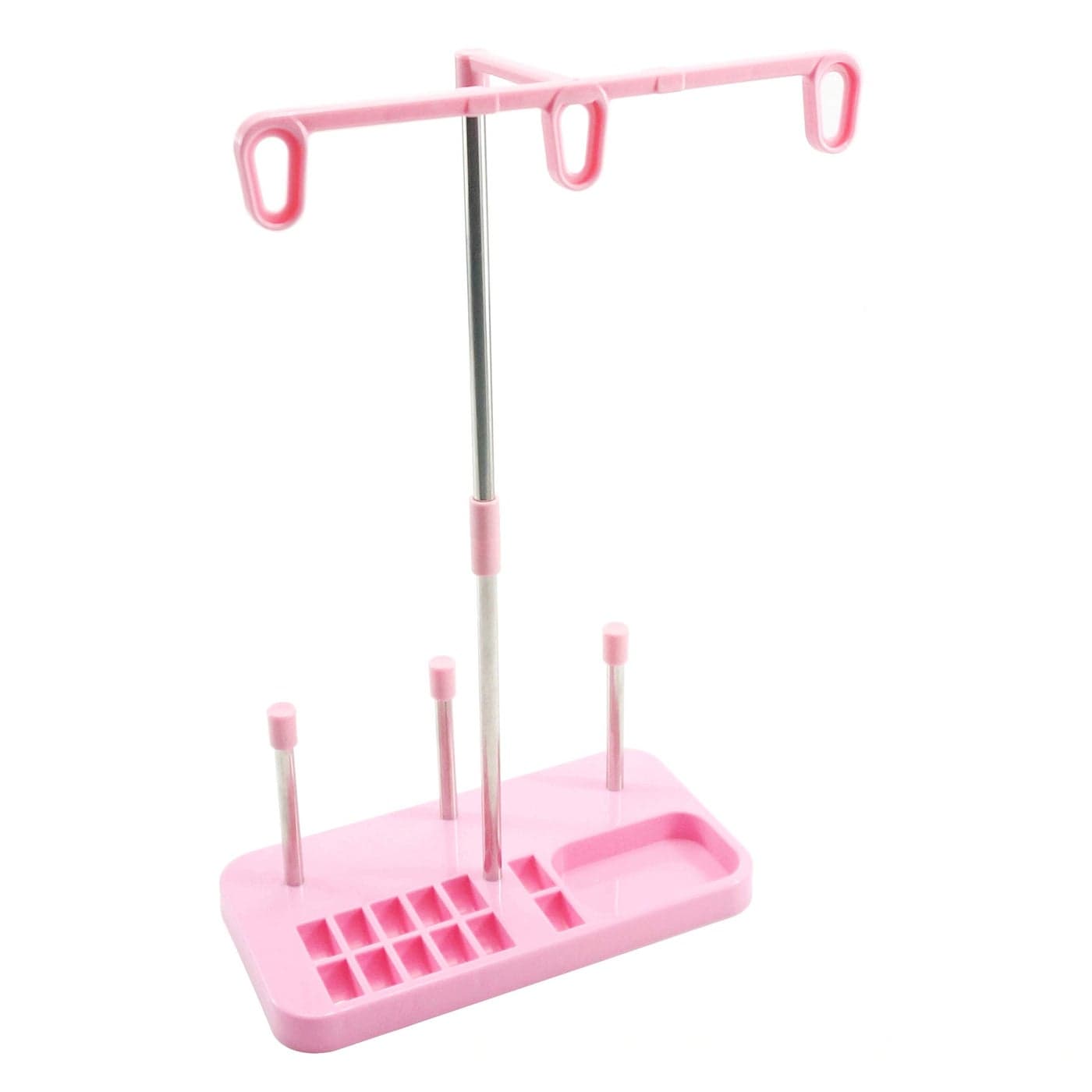 Light Weight Thread Stand 3 Spools Holder for Domestic HomeBase Embroidery and Sewing Machines Four Colors for Choices Pink