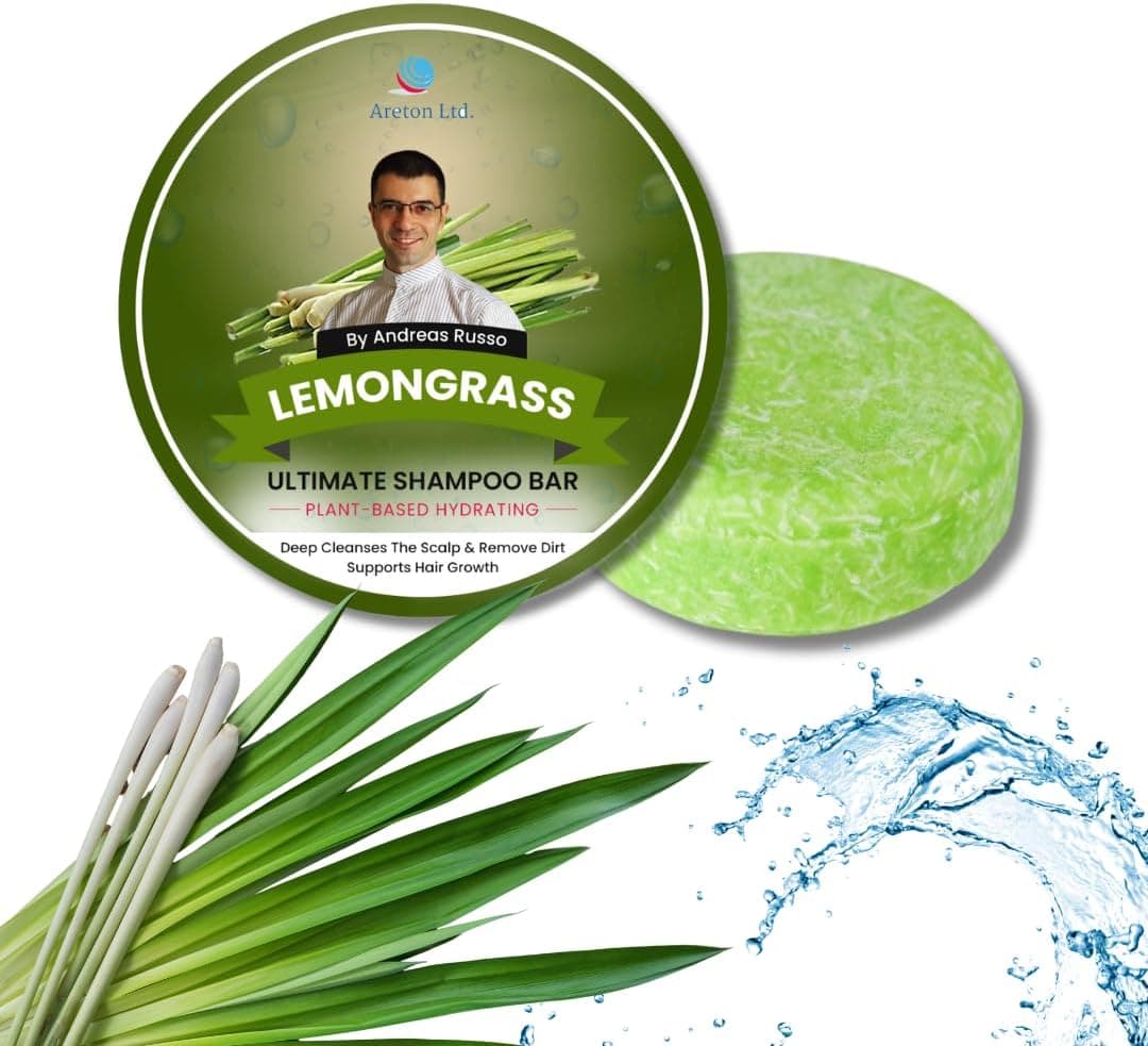 LemonGrass Solid Shampoo Bar Natural Shampoo and conditioner For Dry Hair Hair Nourishment Prevents Spilt Ends With Plant Based Hydrating SLS Free Shampoo Bar